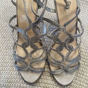 Gorgeous silver sparkly shoes 👠 size 10